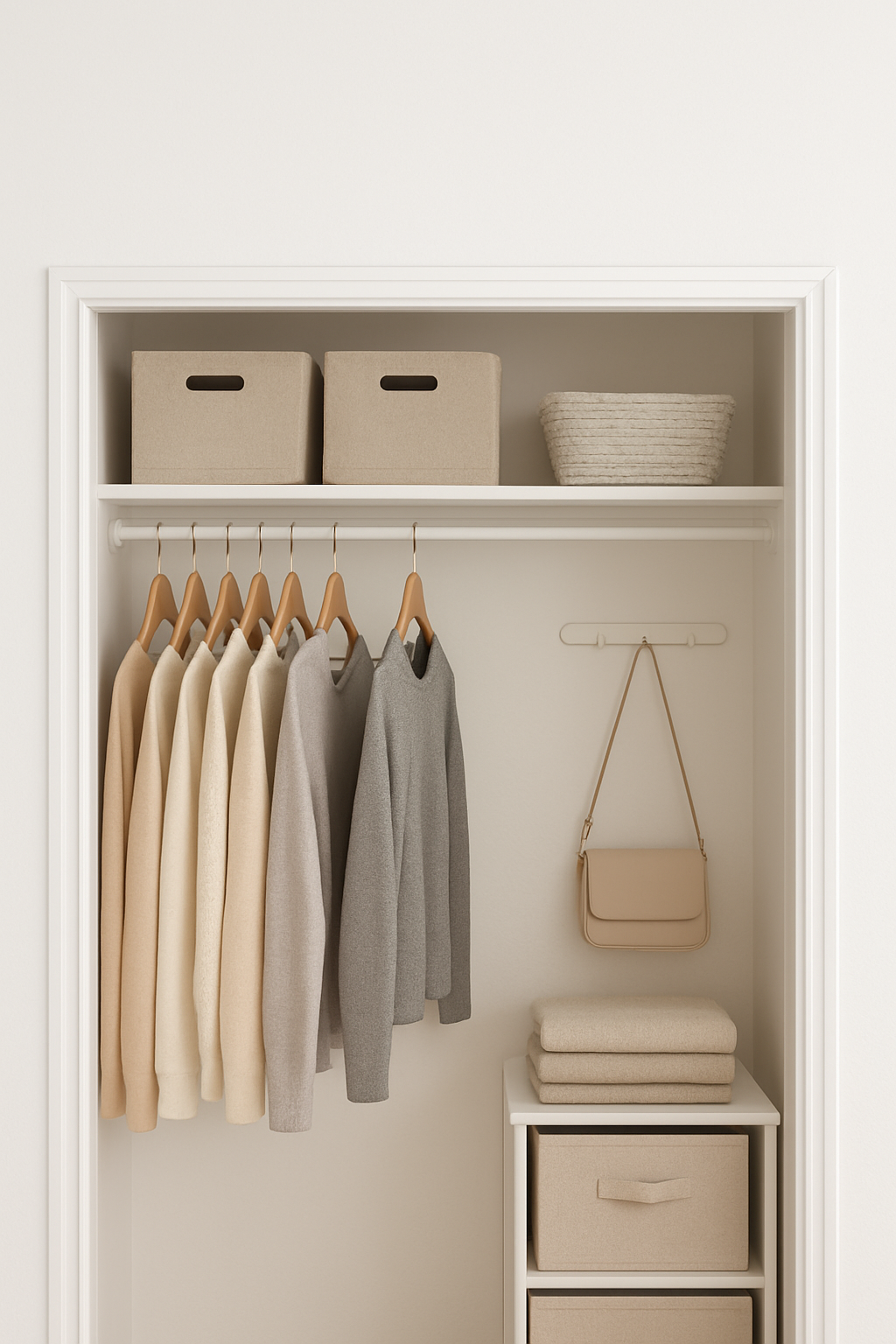 Small closet with smart storage and decluttering tricks